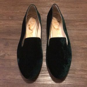 Sam Edelman Green Velvet flats- Size 10